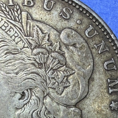 1921 Morgan Silver Dollar $1 XF Extremely Fine 90% Silver Golden Toned Last Year