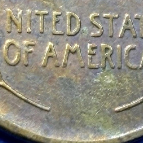 1917-S Lincoln Wheat Cent XF Toned San Francisco Mint Penny Rainbow Reverse 1C