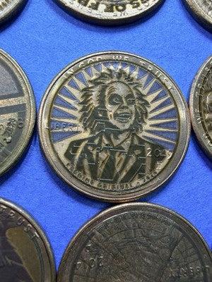 LOT OF 5 π₯ Laser Etched US Lincoln Cents Various Designs Randomly Selected π₯