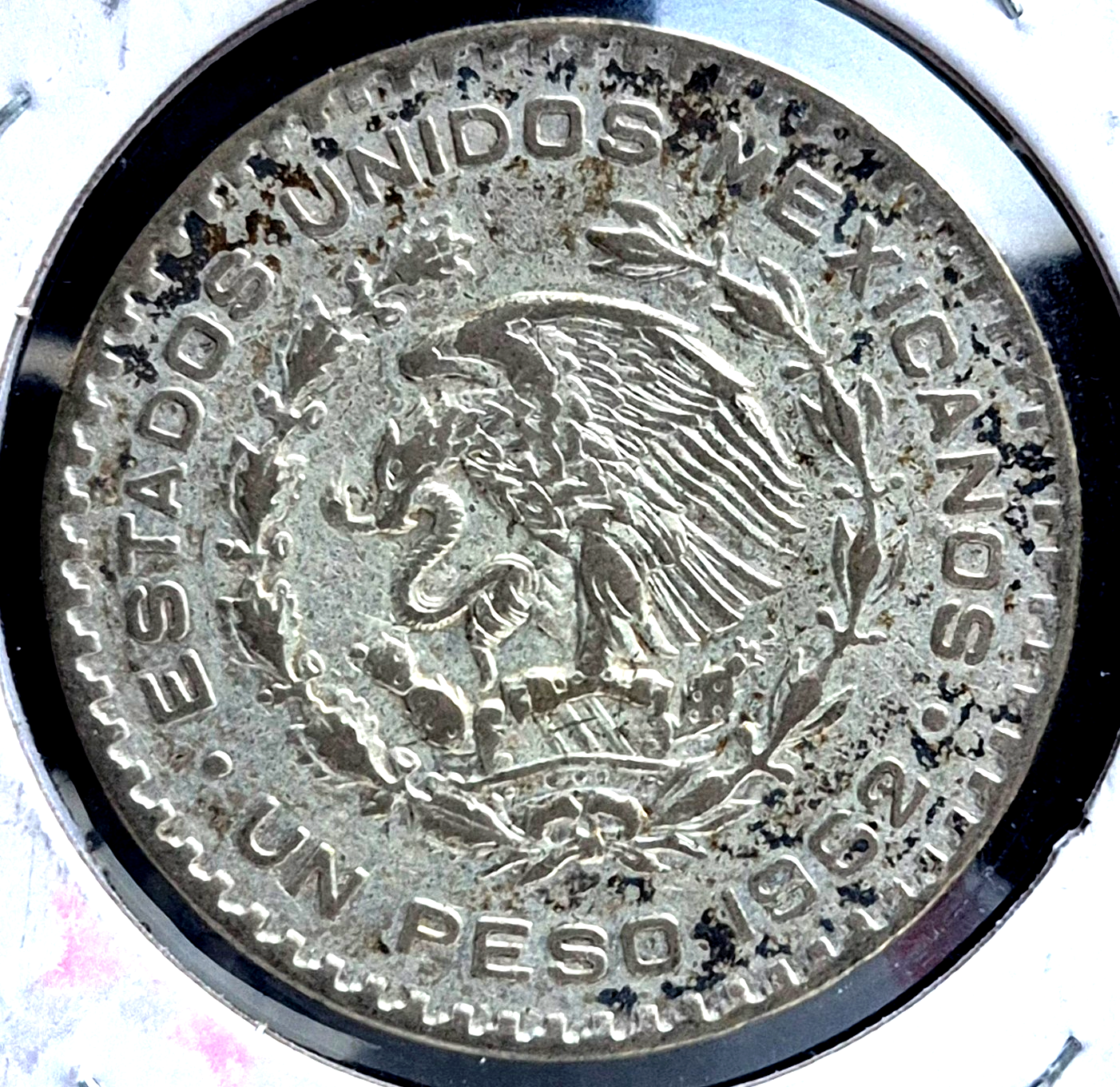 1962 Mexico 1 Peso Jose Maria Morelos .100 Silver Coin Un Peso Plata XF+ Feature