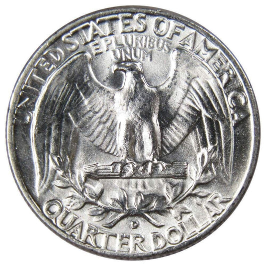 1960-D Washington Silver Quarter 25c BU Brilliant Uncirculated ++ Strong Detail