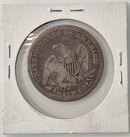 1838 Capped Bust Half Dollar Reeded Edge Silver 50c VG+ Features