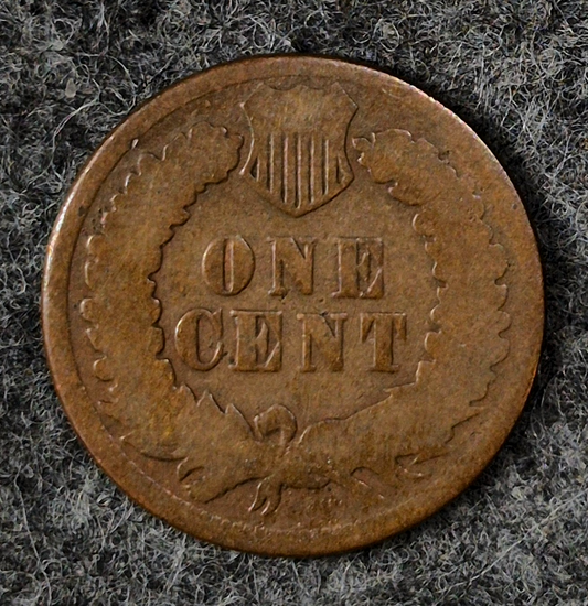 1878 Indian Head Cent Penny AG or Less Features, Hole Filler, Coin Pictured 1C