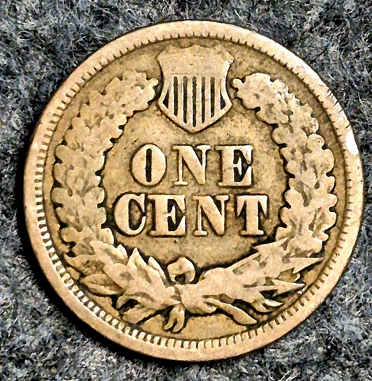 1864 Indian Head Cent VG Features Type II Chunky Oak Wreath Coin Shown
