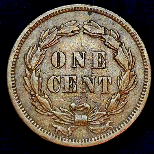 1859 INDIAN CENT FIRST YEAR XF-AU FEATURES TYPE ONE LAUREL WREATH REVERSE 1C