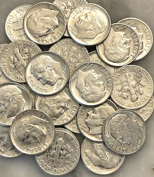 β
90% Silverπ° Roosevelt Dimes - Random Year - Silver Stacking - Choose How Many