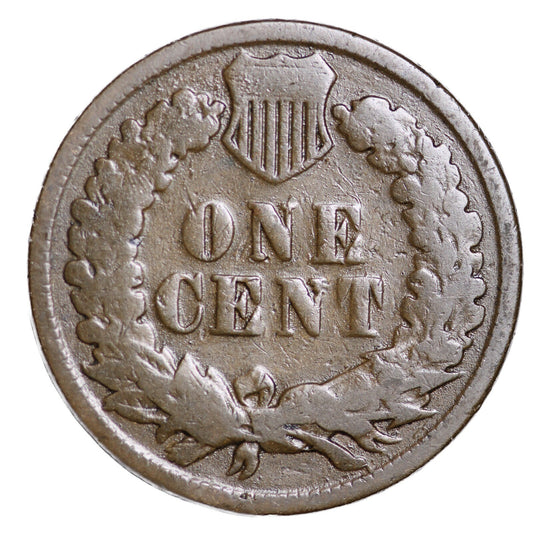 1884 Indian Head Cent Good - Very Good Average Circulated Condition Bronze Penny