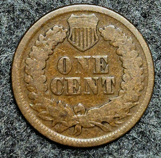 1865 Indian Head Cent Penny Good Features, Plain 5, Receive Coin Pictured 1C