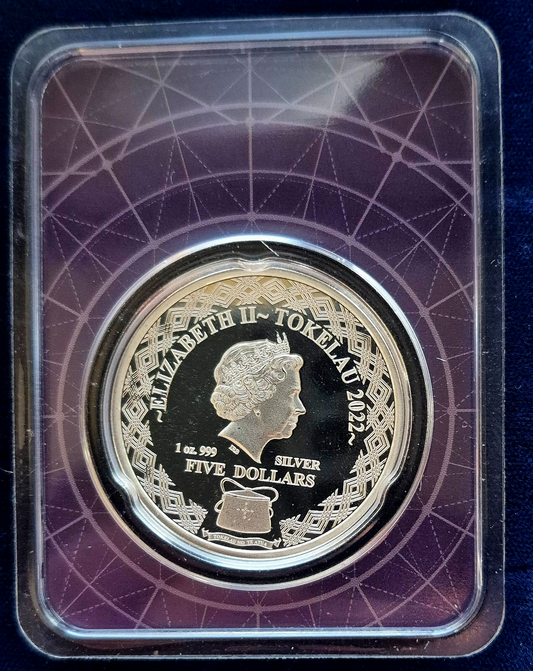 2022 Tokelau 1 oz .999 Silver $5 Zodiac Series: Taurus BU (TEP)