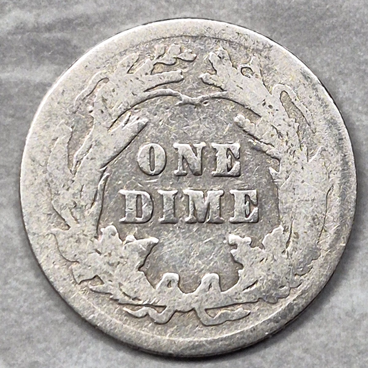 1912 Barber Dime Good 90% Silver 10c Philadelphia Liberty Head Type Coin