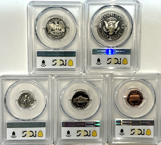1992-S 5 Coin Proof Date Set PCGS PR69 DCAM Newly Graded Coins