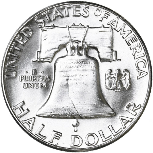 1961 (P) Ben Franklin Half Dollar 90% Silver BU Uncirculated 50c Coin