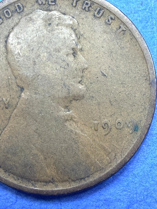 1909 P Lincoln Wheat Cent Penny 1C G Good First Year Bronze Collector US Coin