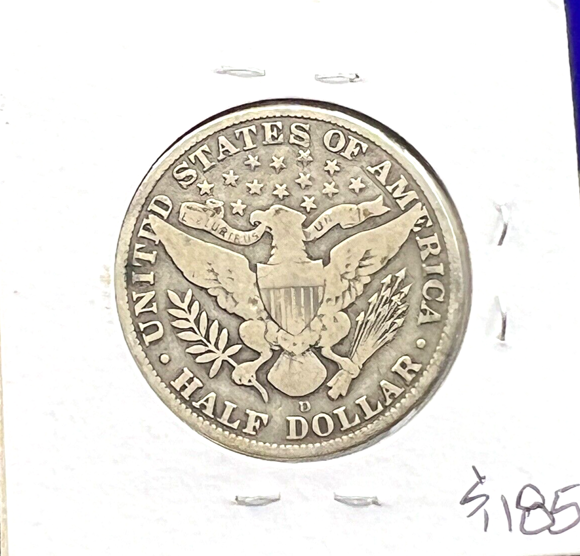 1915 D Barber Half Dollar 90% Silver 50c Coin Great Details
