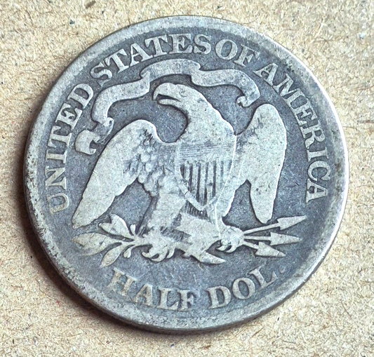 1876-P Liberty Seated Half Dollar VG Features Variety IV 90% Silver Coin 50C