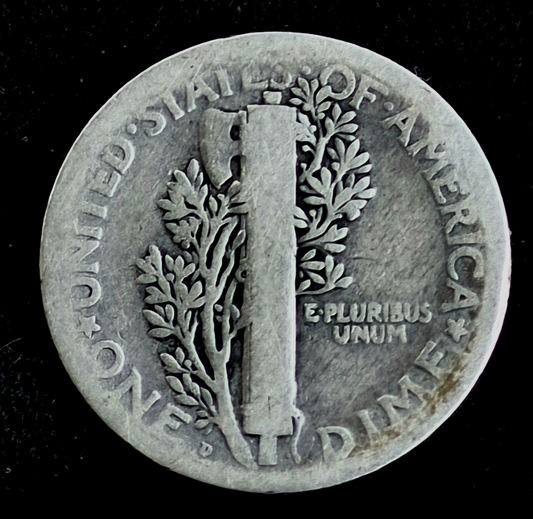 🔥 Rare 1921-D Mercury 90% SILVER Dime 2nd Lowest Mintage VG+ Features