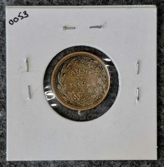 1863 Old Antique AU Civil War Token Army & Navy /It Must And Shall Be Preserved