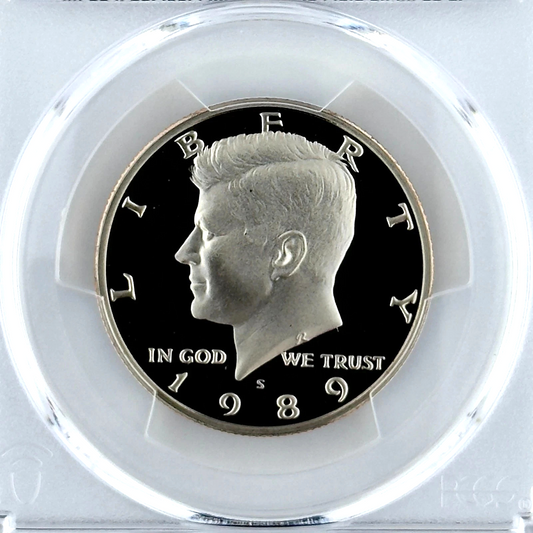 ⭐ 1989 S Kennedy Half Dollar PCGS PR70DCAM Beautiful 50c Proof Coin Sharp Strike