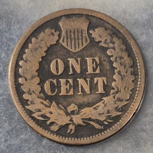 1895 Indian Head Cent Penny 1C Good Full Rims Bold Date Bronze 19th Century