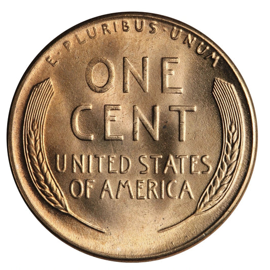 ✅ 1945-D BU Uncirculated Lincoln Wheat Cent Choice RED Coin From OBW Bank Roll