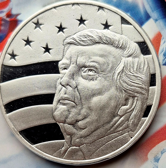 2020 Trump 45th US President 1 Troy oz .999 Silver Round Limited #129/10,000 TEP