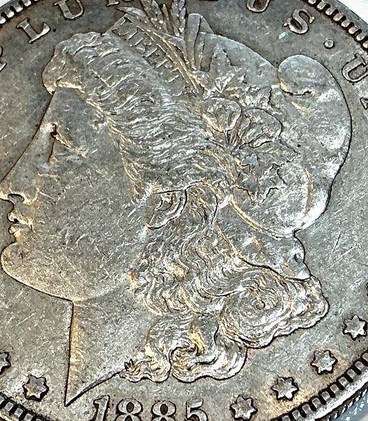 1885-P Morgan 90% Silver Dollar AU/BU Features ~ Sharp Strike & Shine -NICE COIN