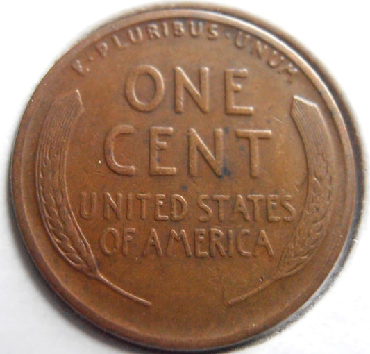1927 S Lincoln Wheat Cent Fine Condition Circulated Copper Penny 99 Years Old