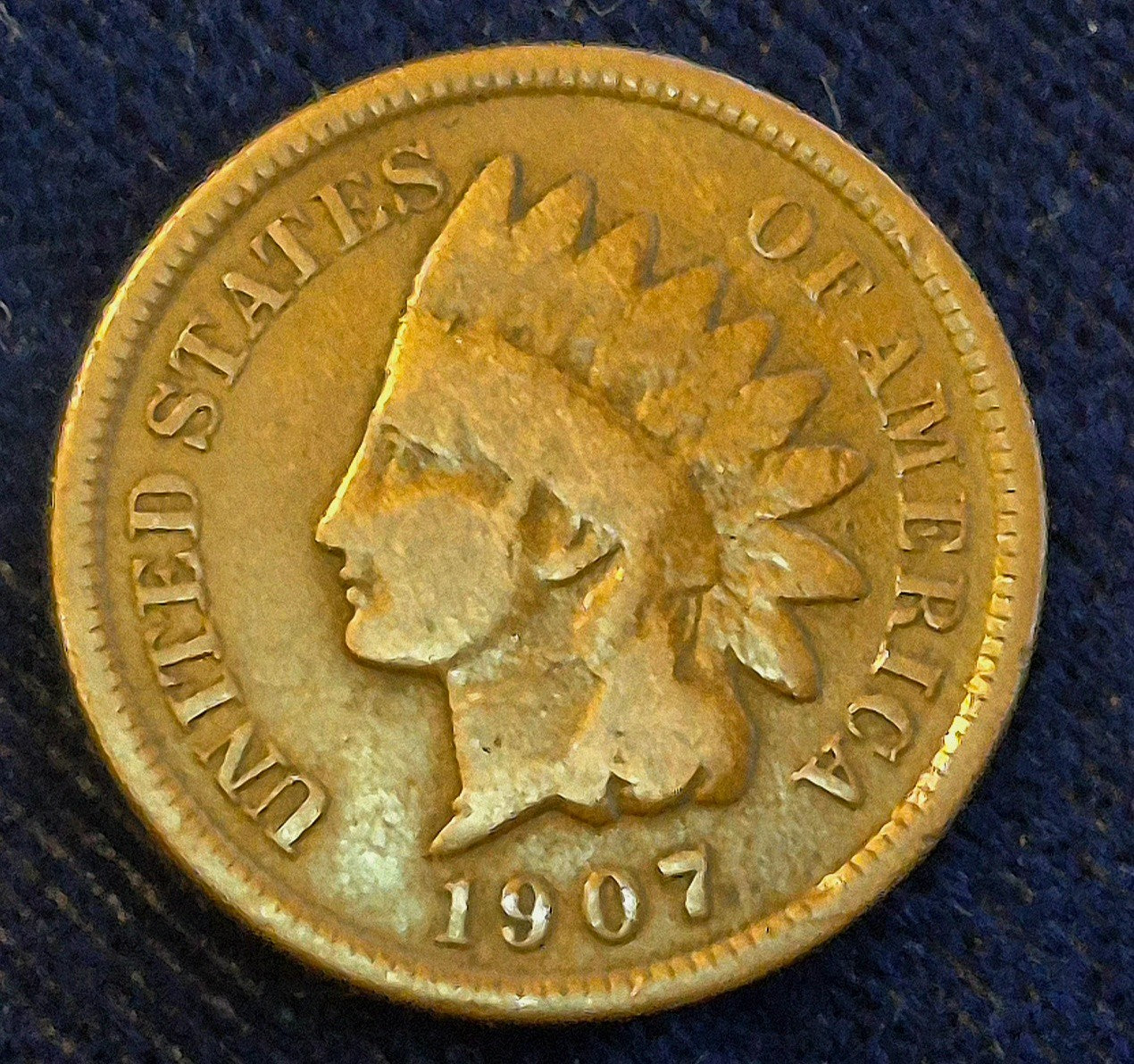 LOT Of Two 1907 Indian Head Pennies Bookend VG-F Features Nice Coins