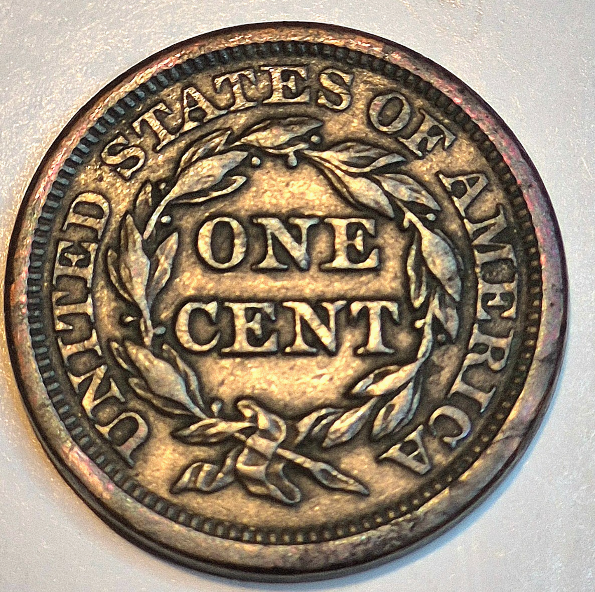 1845 Braided Hair Large Cent N5 R1 Strong XF+ Features GSID 1111