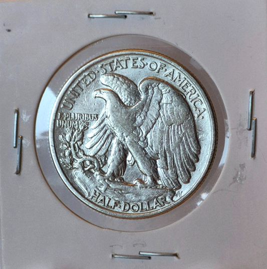 1937-P Walking Liberty Half Dollar 90% Silver Strong VF-XF Features 50C