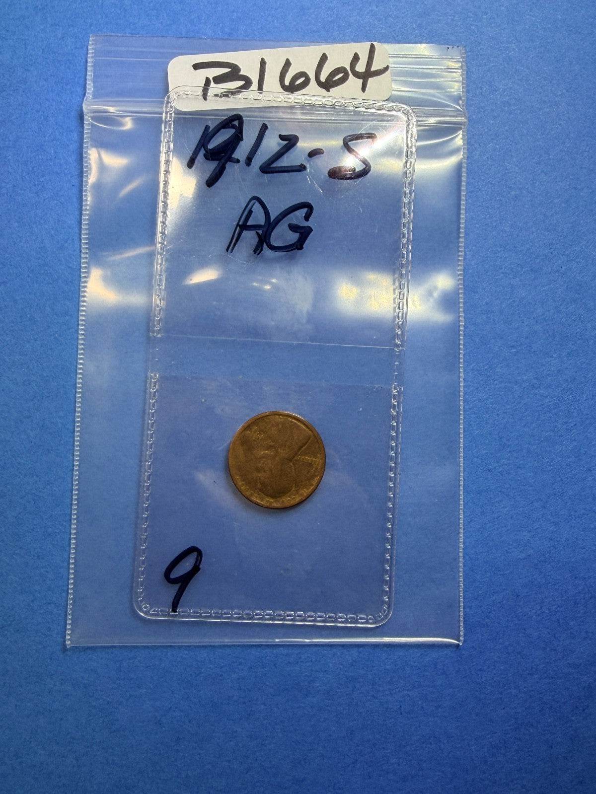 1912-S Lincoln Wheat Cent 1C AG About Good San Francisco Mint US Coin