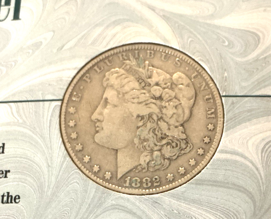 1882 P The Morgan Silver Dollar Collection 90% Coin American Historical Society