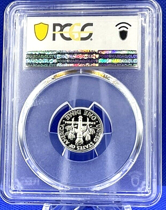 1996 S 10C Roosevelt Dime Proof ✅ PCGS ✅ PR69 DCAM 🔥 Blue Label