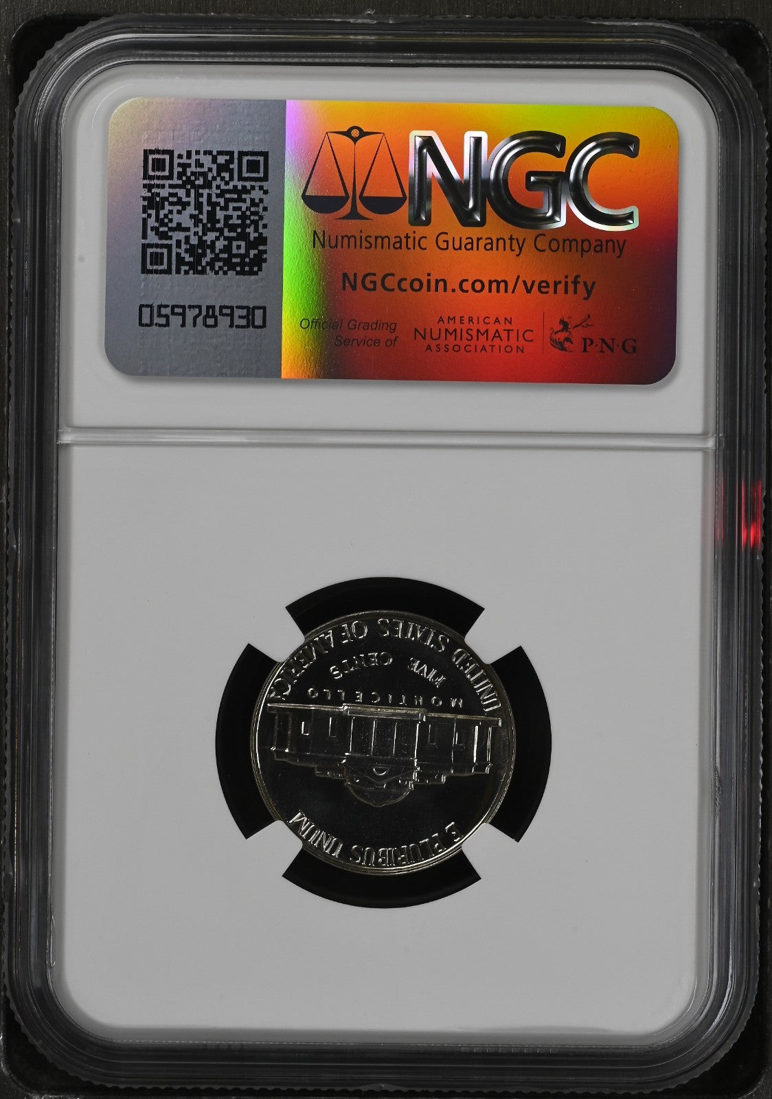 ✅ 1957 Proof Nickel NGC Certified PF 68 Thomas Jefferson Label White House
