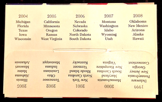 2006 Platinum Edition State Quarter Collection – 5 Coin Set