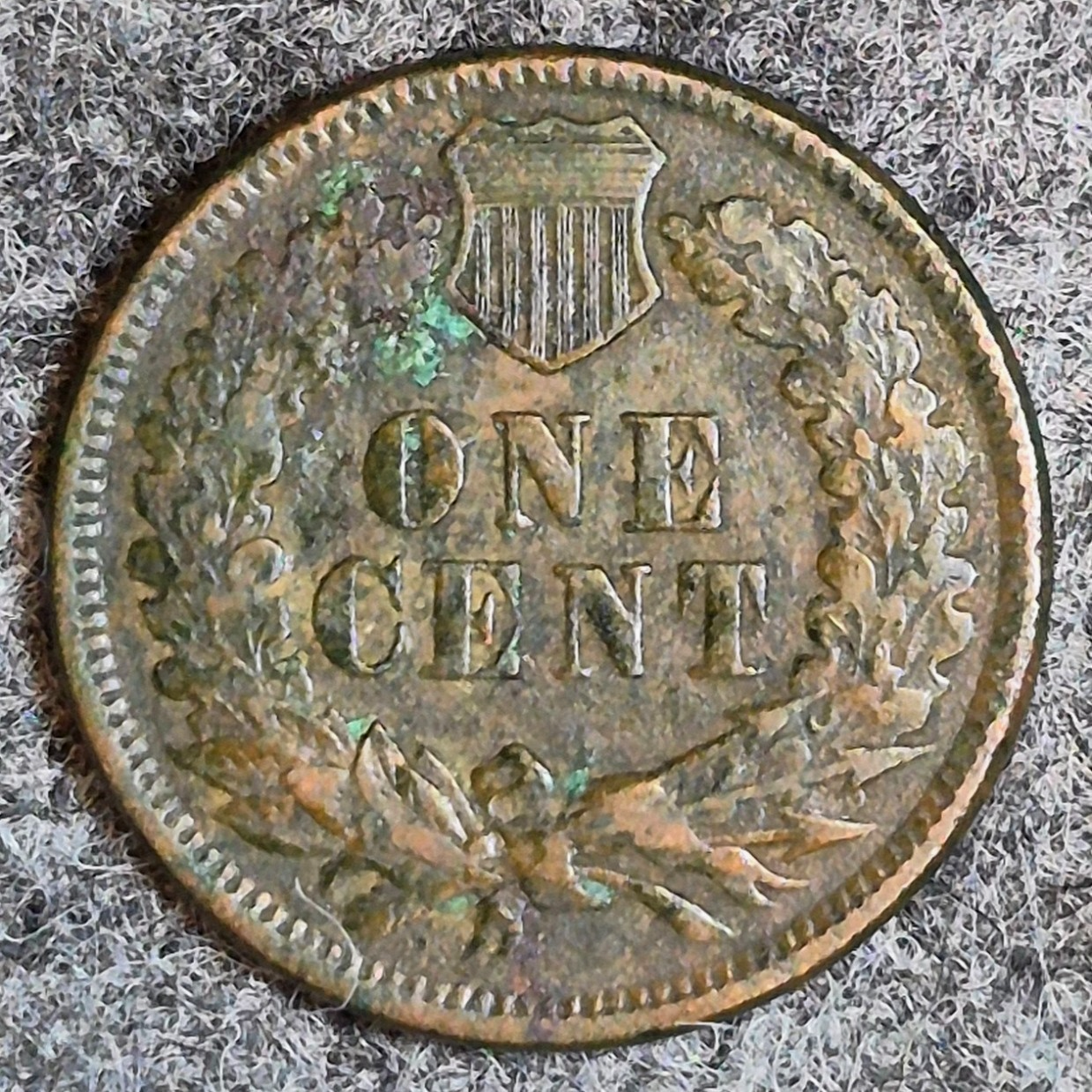 Lot (3) 1874 Indian Head Cents Different Tones Matching VF Features Coins Shown