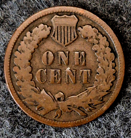 1885 Indian Head Cent Penny VG Features, Better Date, Coin Shown 1C