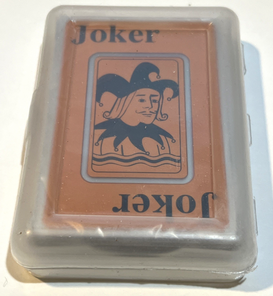 ESTATE SALE - JOKER Playing Cards in Plastic Holder in Cellophane New Old Stock
