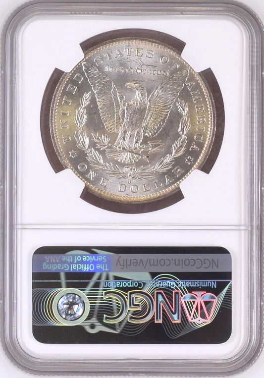1883-O Morgan Silver Dollar NGC MS64 Gorgeous Rainbow Toning New Orleans Coin $1