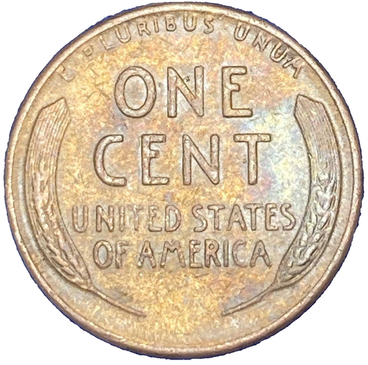 1947-D Lincoln Cent FINE (F) Circulated Condition Copper Penny EARLY Denver Mint