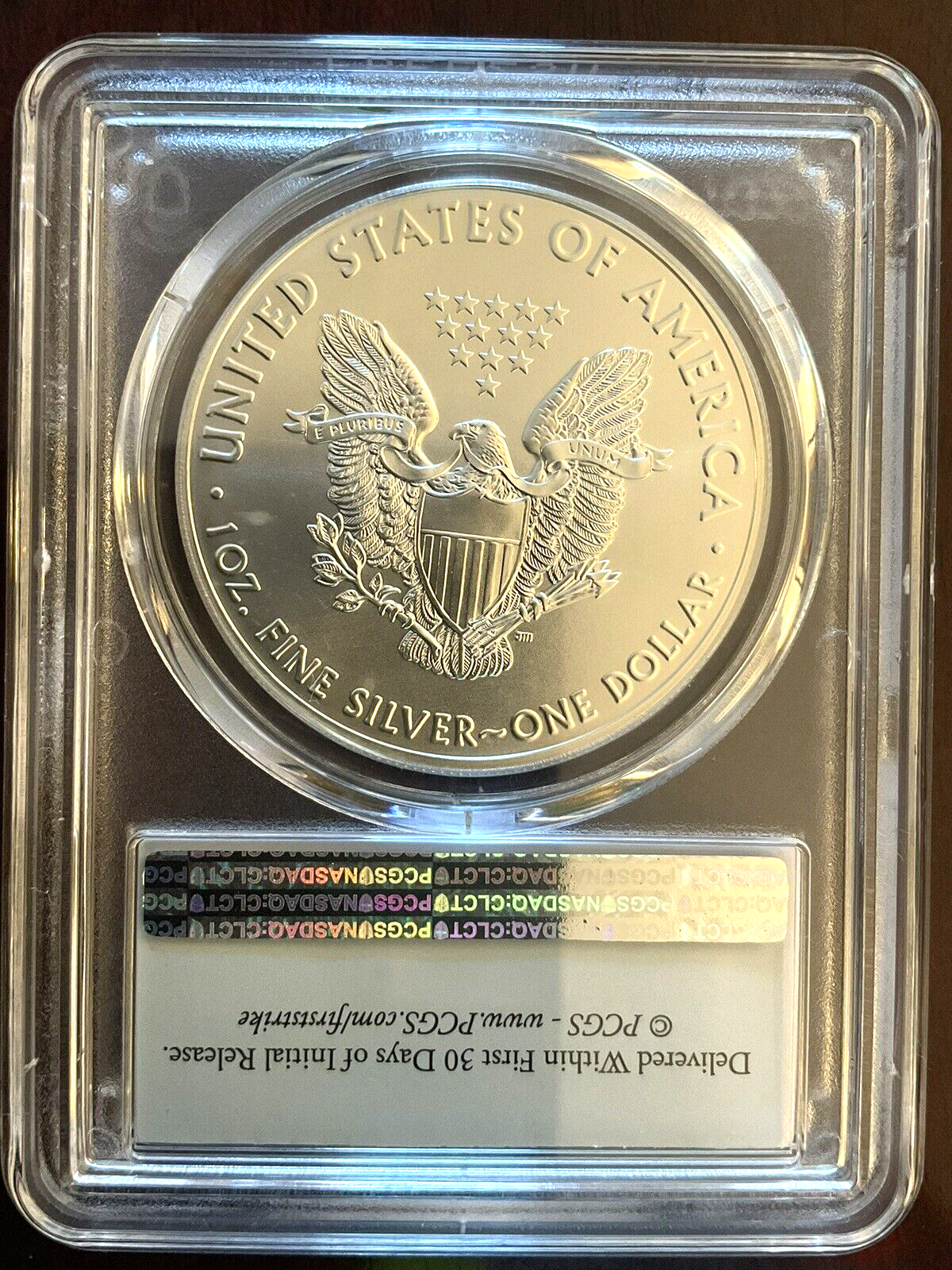 2021 $1 Silver Eagle Type 1 PCGS MS69 .999 Fine 1 OZ FIRST STRIKE Flag Label