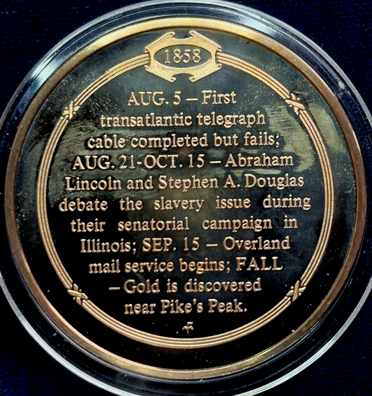 FRANKLIN MINT HISTORY OF THE U.S 1858 LINCOLN-DOUGLAS DEBATES #83 SERIES OF 200