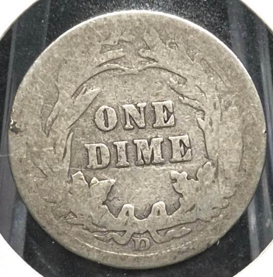 1908 D Barber Dime π₯90% Silverπ₯ Good Detailed Circulated Condition