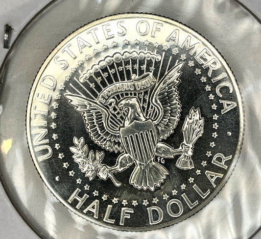 1970-S Kennedy 40% SILVER Half Dollar 50C DCAM Proof Coin Old Flip With Writing