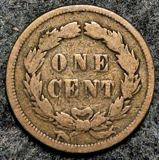 1859 1C Indian Head Cent Highly Collectable 1st YR Choice VG-F Broadstruck Error