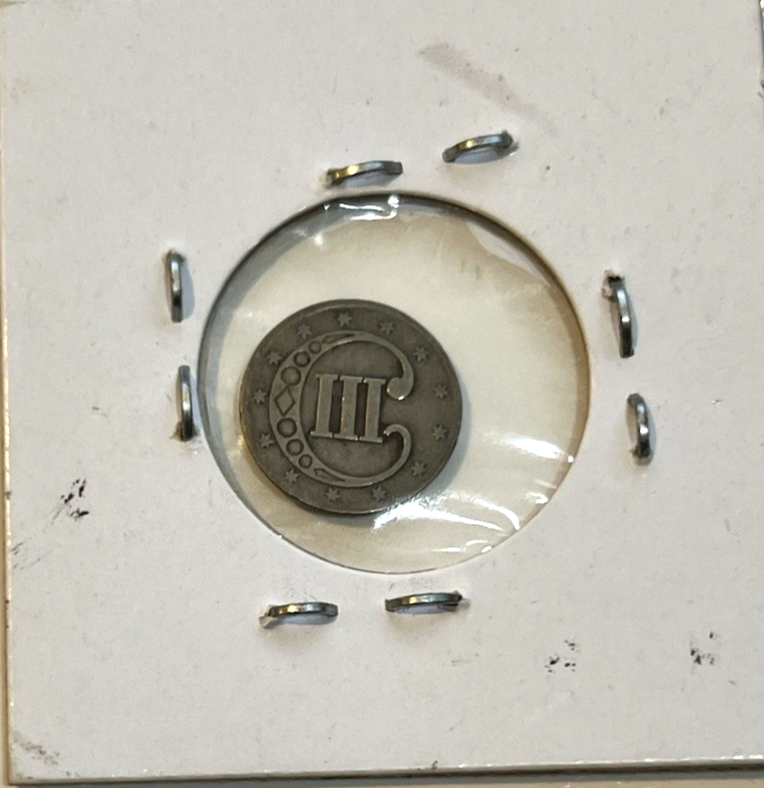 ✅ 1853 Three Cent Silver Piece Trime 3c Type 1 Ungraded Choice US Coin