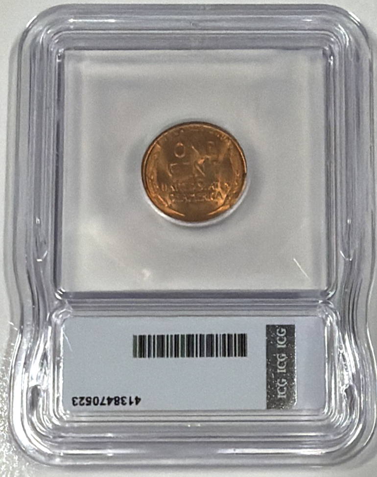 1944-D Brilliant Uncirculated Wheat Cent ICG MS65 Bright Red Shiny Copper Penny