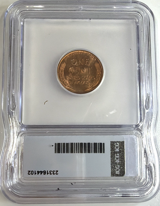 1945-S Brilliant Uncirculated Wheat Cent ICG MS66 Bright Red Shiny Copper Penny