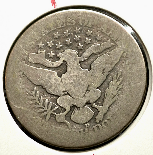1916 D Barber Quarter Rotated Die Error 90% SILVER Circulated Condition Last Yr