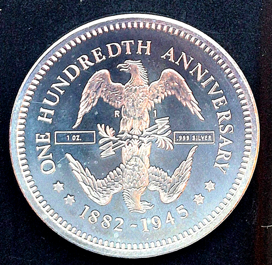 1982 FDR 100th Anniv. 1 oz .999 Fine Silver Round Plus First Day Stamp OGP Toner